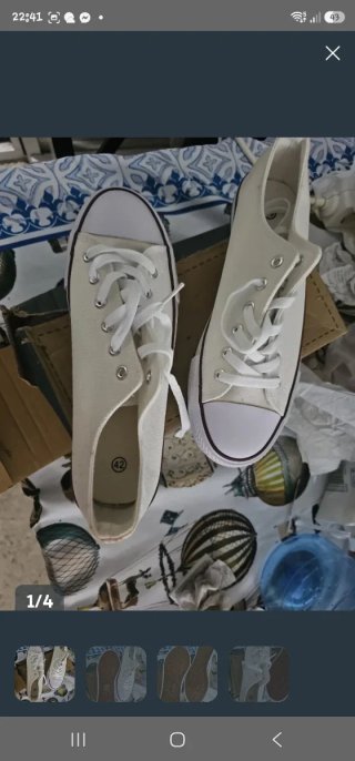 Zapatillas lona blancas talla 42