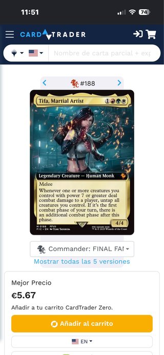 Tifa, Martial Artist - Commander FINAL FAI