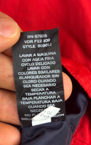 Chaqueta Nautica Roja Talla XL Vintage (12-14)