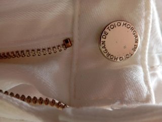 Pantalones Morgan blancos con detalles
