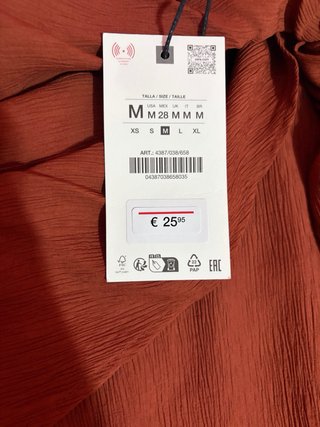 Pantalón palazzo marrón teja Zara NUEVO con etique