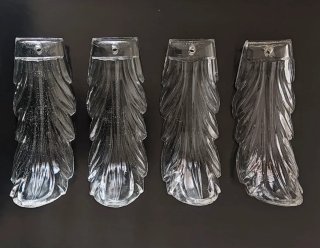 ANTIGUAS HOJAS DE ACANTO DE CRISTAL PARA LÁMPARAS