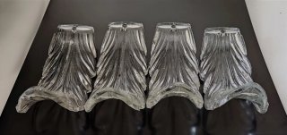 ANTIGUAS HOJAS DE ACANTO DE CRISTAL PARA LÁMPARAS