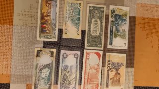 8 Billetes Extranjeros Colección
