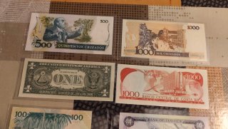 8 Billetes Extranjeros Colección