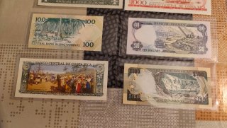 8 Billetes Extranjeros Colección