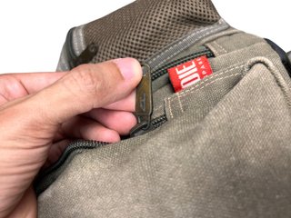 Bandolera Diesel Tactica Y2K Lona Caqui Mochila