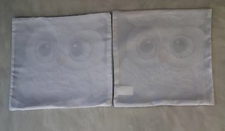 2 Federe fodere cuscini copricuscini Gufo 45x45cm