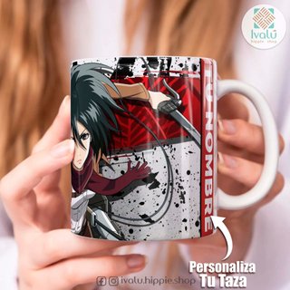 Taza Attack on Titan personalizada, Mikasa