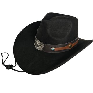 Sombrero Cowboy Negro Ajustable 56 a 59CM Vaquero