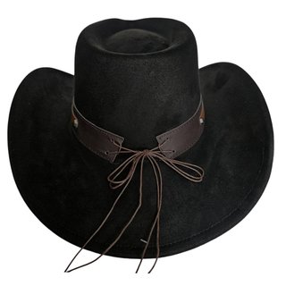 Sombrero Cowboy Negro Ajustable 56 a 59CM Vaquero