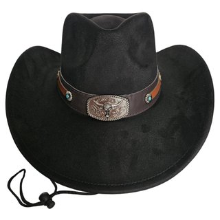Sombrero Cowboy Negro Ajustable 56 a 59CM Vaquero
