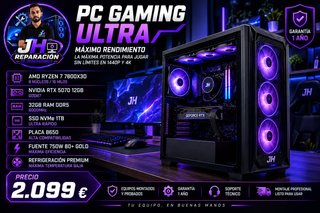 PC Gaming Ryzen 7 7800X3D RTX 5070