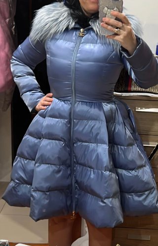 Abrigo Elisabetta Franchi Corte Princesa Azul