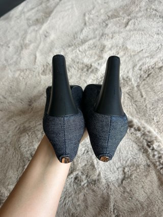 Sapatos de salto alto ganga pele genuína