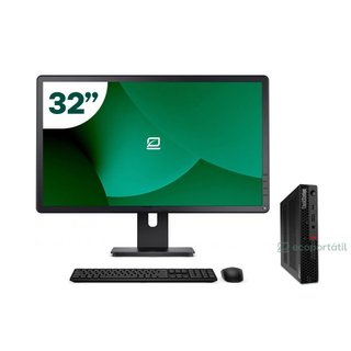 Pack Lenovo P340 Tiny i5 10500T 16GB SSD 512GB + LCD 32" + Tecl y Ratón Inalámbrico + WiFi