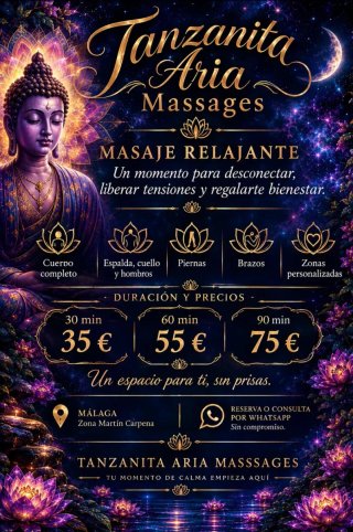 MASAJE RELAJANTE desde 35€/30min. hasta una hora.