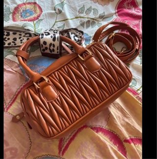 Borsa Miu marrone trapuntata
