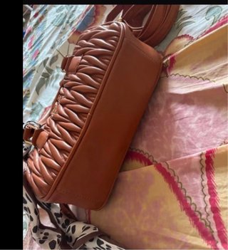 Borsa Miu marrone trapuntata