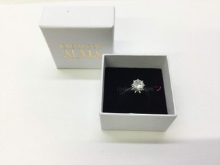 sortija oro 18k con piedra con diamante