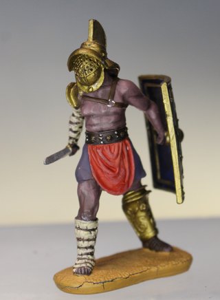 Gladiador mirmillo #43. 1:32. Soldados de plomo de la Antigua Roma