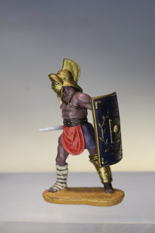 Gladiador mirmillo #43. 1:32. Soldados de plomo de la Antigua Roma