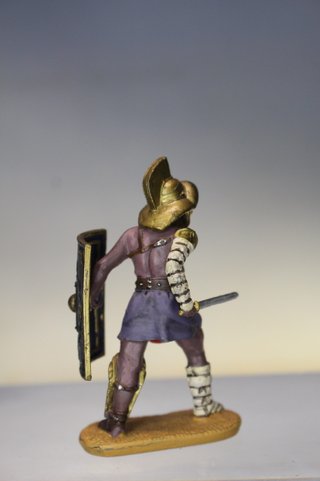 Gladiador mirmillo #43. 1:32. Soldados de plomo de la Antigua Roma