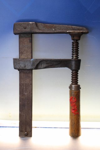 Antiguo sargento, gato, mordaza, presa de carpintería.
