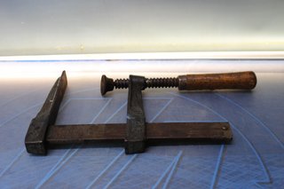 Antiguo sargento, gato, mordaza, presa de carpintería.