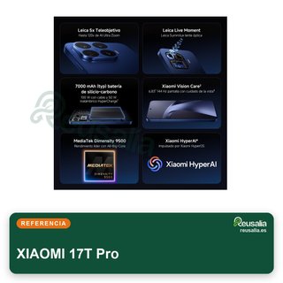 XIAOMI 17T Pro 12+1024GB Violeta pantalla 144Hz