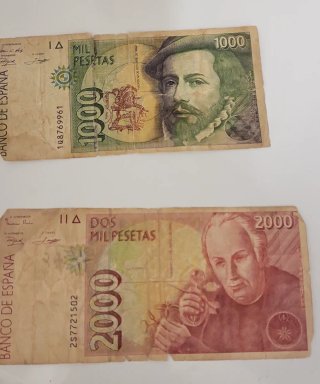 Billetes 1000 y 2000 pesetas España