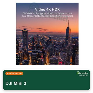 DJI Mini 3 dron cámara 4K estabilizador