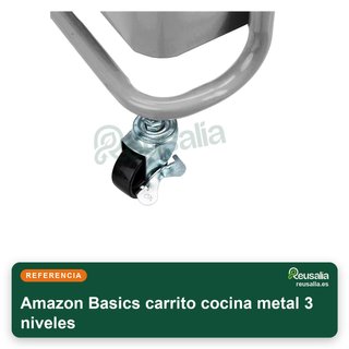 Amazon Basics carrito cocina metal 3 niveles