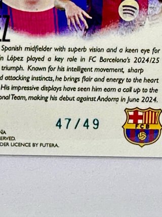 Fermín López Futera Aqua /49 FC Barcelona
