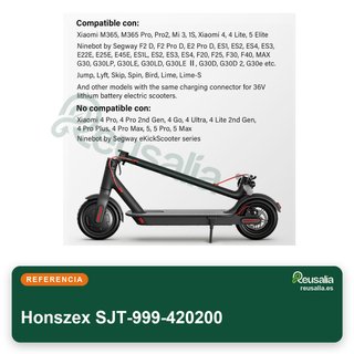Honszex cargador patinete eléctrico 42V 2A