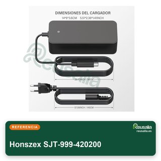 Honszex cargador patinete eléctrico 42V 2A