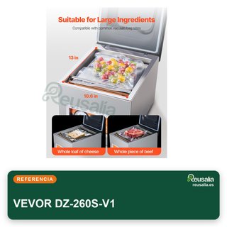 VEVOR sellador vacío cámara acero inoxidable 260W