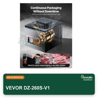 VEVOR sellador vacío cámara acero inoxidable 260W