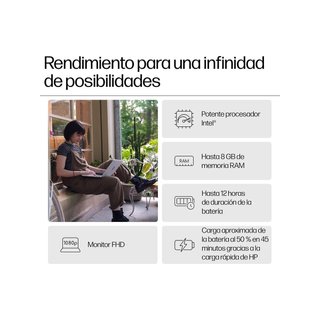 HP Chromebook x360 14b-cd0006ns 128GB Plata