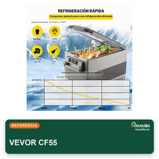 VEVOR refrigerador portátil coche 55L 12V