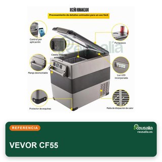 VEVOR refrigerador portátil coche 55L 12V