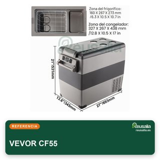 VEVOR refrigerador portátil coche 55L 12V