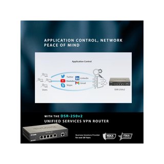 D-Link DSR-250V2 router profesional firewall vpn