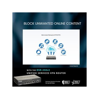 D-Link DSR-250V2 router profesional firewall vpn