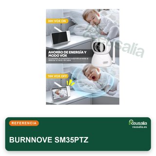 BURNNOVE vigilabebés cámara 5" HD 720P sin WiFi