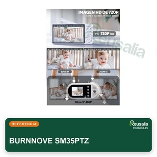 BURNNOVE vigilabebés cámara 5" HD 720P sin WiFi