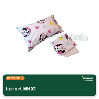 Minnie juego sábanas algodón Disney rosa