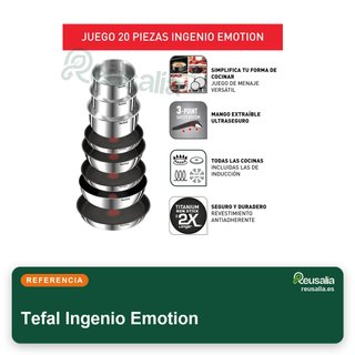 Tefal Ingenio Emotion juego 8 piezas acero