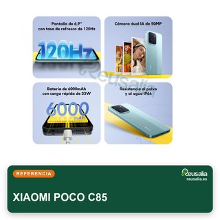 XIAOMI POCO C85 8+256GB Negro pantalla 6.9"