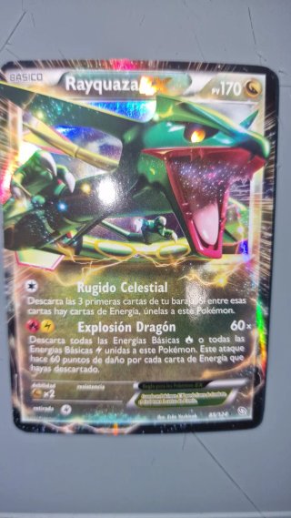 Carta Pokémon Rayquaza EX dragones majestuosos